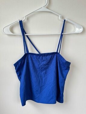 Blue spaghetti strap tank top size XS, also fits small